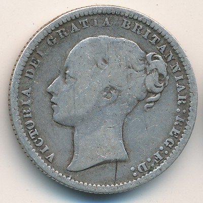 Великобритания 1 шиллинг 1872 год