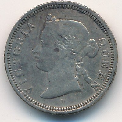 Гонконг 5 центов 1882 год
