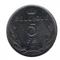 Бельгия 5 франков 1937 год - BELGIQUE