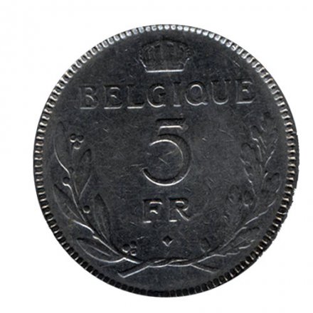 Бельгия 5 франков 1937 год - BELGIQUE