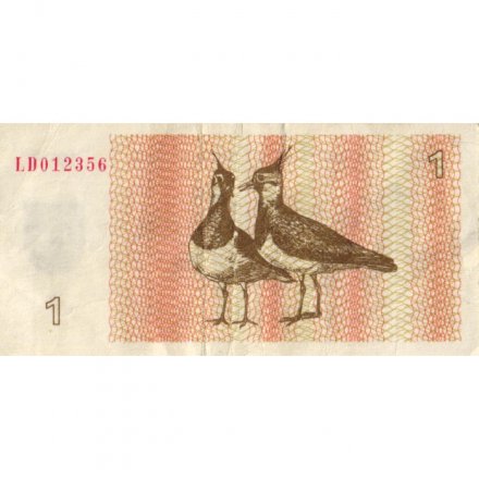 Литва 1 талон 1992 год - Чибисы - VF