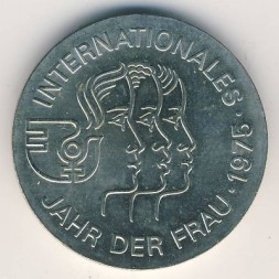 Монета ГДР 5 марок 1975 год - Международный год женщины