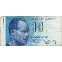 Финляндия 10 марок 1986 год - Олимпийский чемпион, бегун Пааво Нурми - F