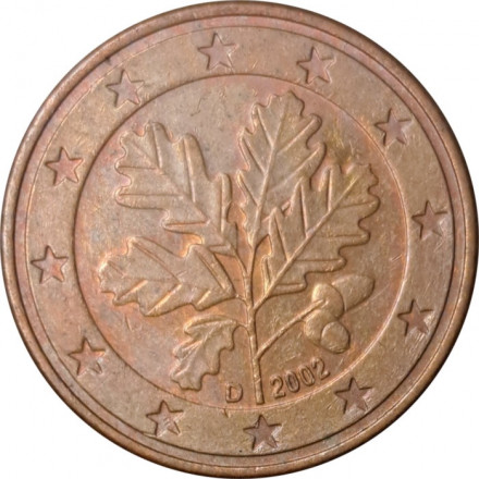 Германия 5 евроцентов 2002 год (D)