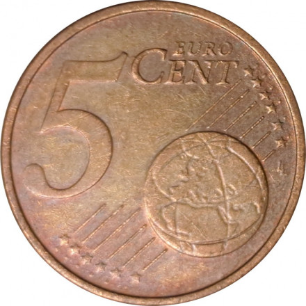 Германия 5 евроцентов 2002 год (D)