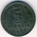 Германия 5 пфеннигов 1919 год (E)