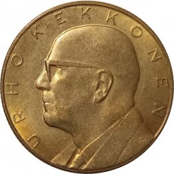 Памятный жетон Финляндия. Финский текст. 1967 год - Урхо Кекконен