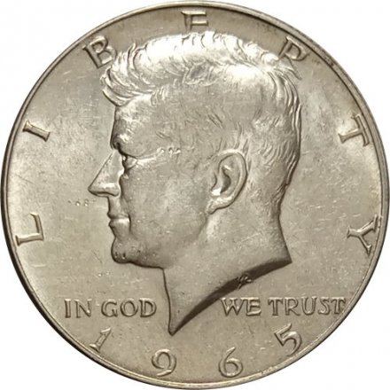 США 1/2 доллара 1965 год - Kennedy Half Dollar