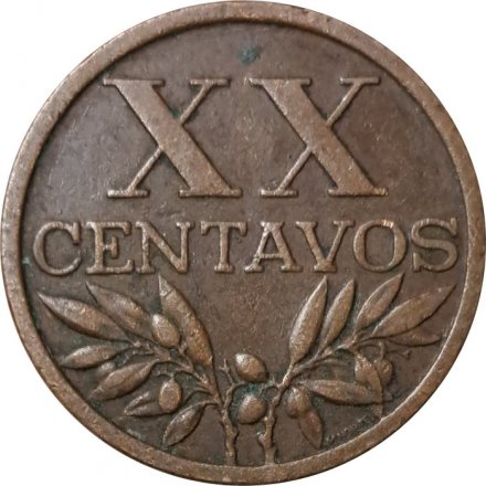 Португалия 20 сентаво 1964 год