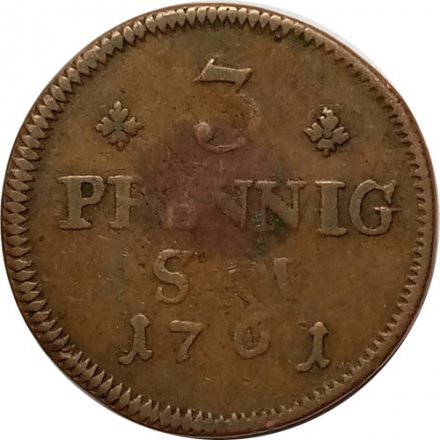 Майнц 3 пфеннига 1761 год Иоганн Фридрих Карл