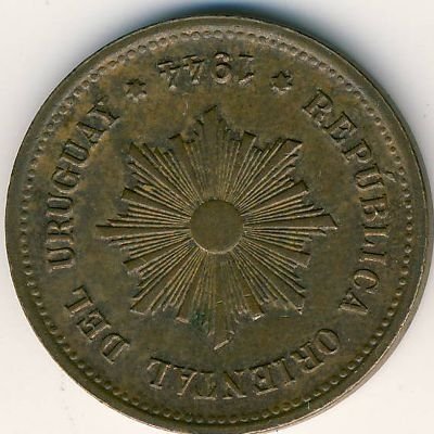 Уругвай 5 сентесимо 1944 год