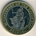 Гибралтар 2 фунта 2001 год - 200 лет Британскому флагу