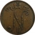 Финляндия 5 пенни 1908 год - VF+