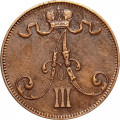 Финляндия 5 пенни 1889 год - Александр III - UNC