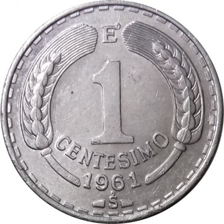 Чили 1 сентесимо 1961 год