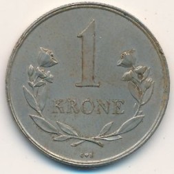 Монета Гренландия 1 крона 1964 год
