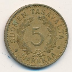 Финляндия 5 марок 1940 год