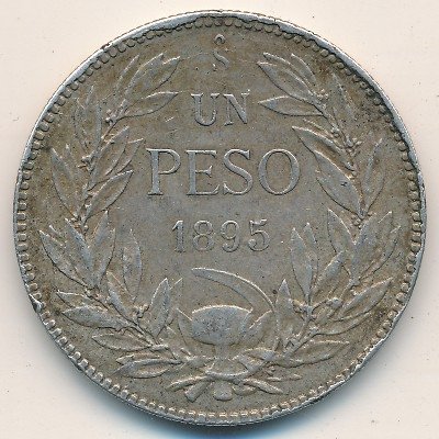 Чили 1 песо 1895 год