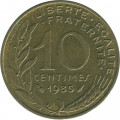 Франция 10 сантимов 1985 год - Марианна