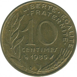 Франция 10 сантимов 1985 год - Марианна