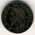 Франция 1 сантим 1862 год