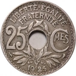 Франция 25 сантимов 1925 год