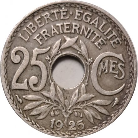 Франция 25 сантимов 1925 год