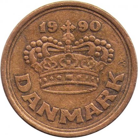 Дания 50 эре 1990 год