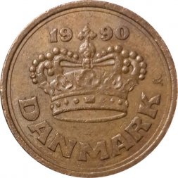 Дания 50 эре 1990 год