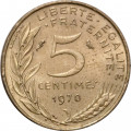 Франция 5 сантимов 1970 год - Марианна