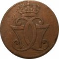 Дания 1 скиллинг 1771 год (без ошибки &quot;DANSKE&quot;)