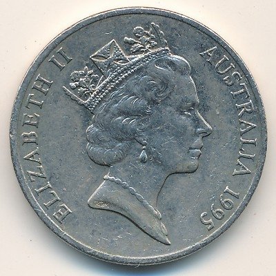 Австралия 20 центов 1995 год