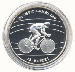 Сейшелы 25 рупий 1995 год - Олимпийские игры в Атланте. Велоспорт