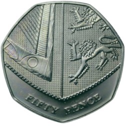 Великобритания 50 пенсов 2011 год