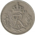 Дания 25 эре 1953 год
