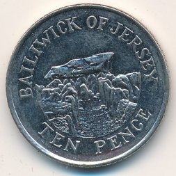 Джерси 10 пенсов 2007 год