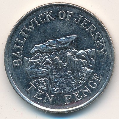 Джерси 10 пенсов 2007 год
