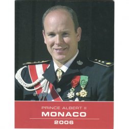 Набор из 8 пробных евромонет Монако 2006 год (в буклете)