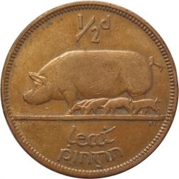 Ирландия 1/2 пенни 1966 год