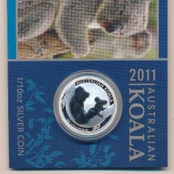 Австралия 10 центов 2011 год - Коала (Ag) в буклете