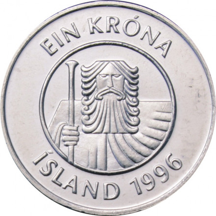 Исландия 1 крона 1996 год - Треска