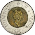 Канада 2 доллара 1996 год - Полярный медведь