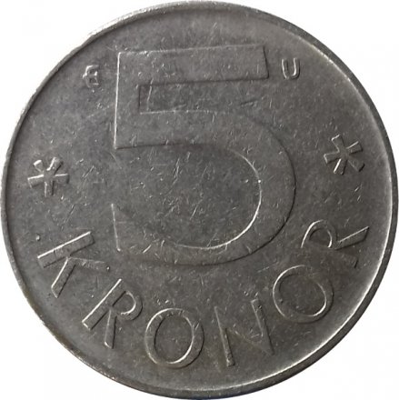 Швеция 5 крон 1986 год