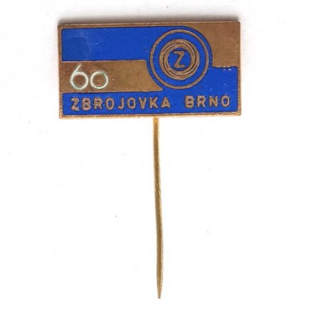 Значок-иголка Zbrojovka Brno. Оружейный завод. 60 лет