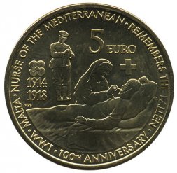 Мальта 5 евро 2014 год - Первая мировая война