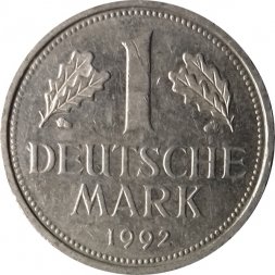 ФРГ 1 марка 1992 год (J)