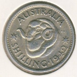 Австралия 1 шиллинг 1942 год