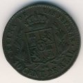 Испания 10 сентимо 1859 год