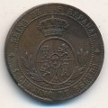 Испания 1 сентимо 1868 год