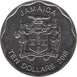 Ямайка 10 долларов 2018 год - Джордж Уильям Гордон